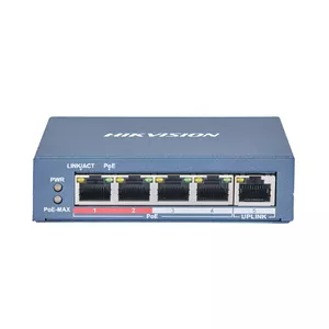 Hikvision DS-3E0105P-E(B) network switch Unmanaged L2 Fast Ethernet (10/100) Power over Ethernet (PoE) Grey