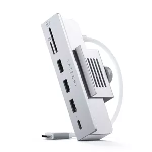 Док-станция / репликатор портов Satechi ST-UCICHS USB 3.2 Gen 1 Type-C, порты USB-A, SD/MicroSD, серебристый