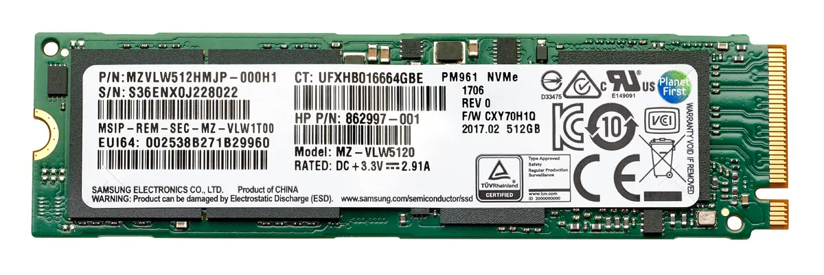 HP 512GB PCIe 4x4 NVMe TLC