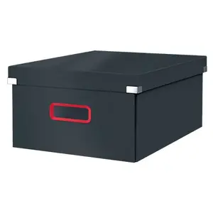 Storage box Leitz Click & Store Rectangular Hardboard Grey