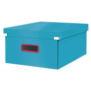 Storage box LEITZ Click & Store Rectangular Hardboard/PP, 29 L, 369×482 mm, Blue