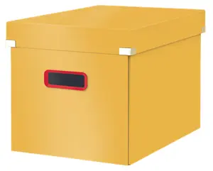 Leitz Click & Store Cosy Large Storage Box 30 L Yellow Rectangular 80% Recycled Card