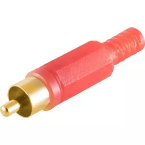 RCA (Cinch) kontaktdetaļa ShiverPeaks 51400-RG — sarkana, zelta pārklājuma kontakti