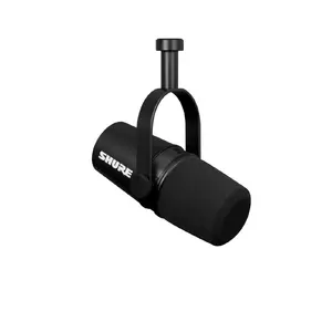 Studijas mikrofons Shure MV7‑X — Vadu XLR/USB, 20–20000 Hz, jutība 55 dB, Micro‑USB B, metāla korpuss, melns