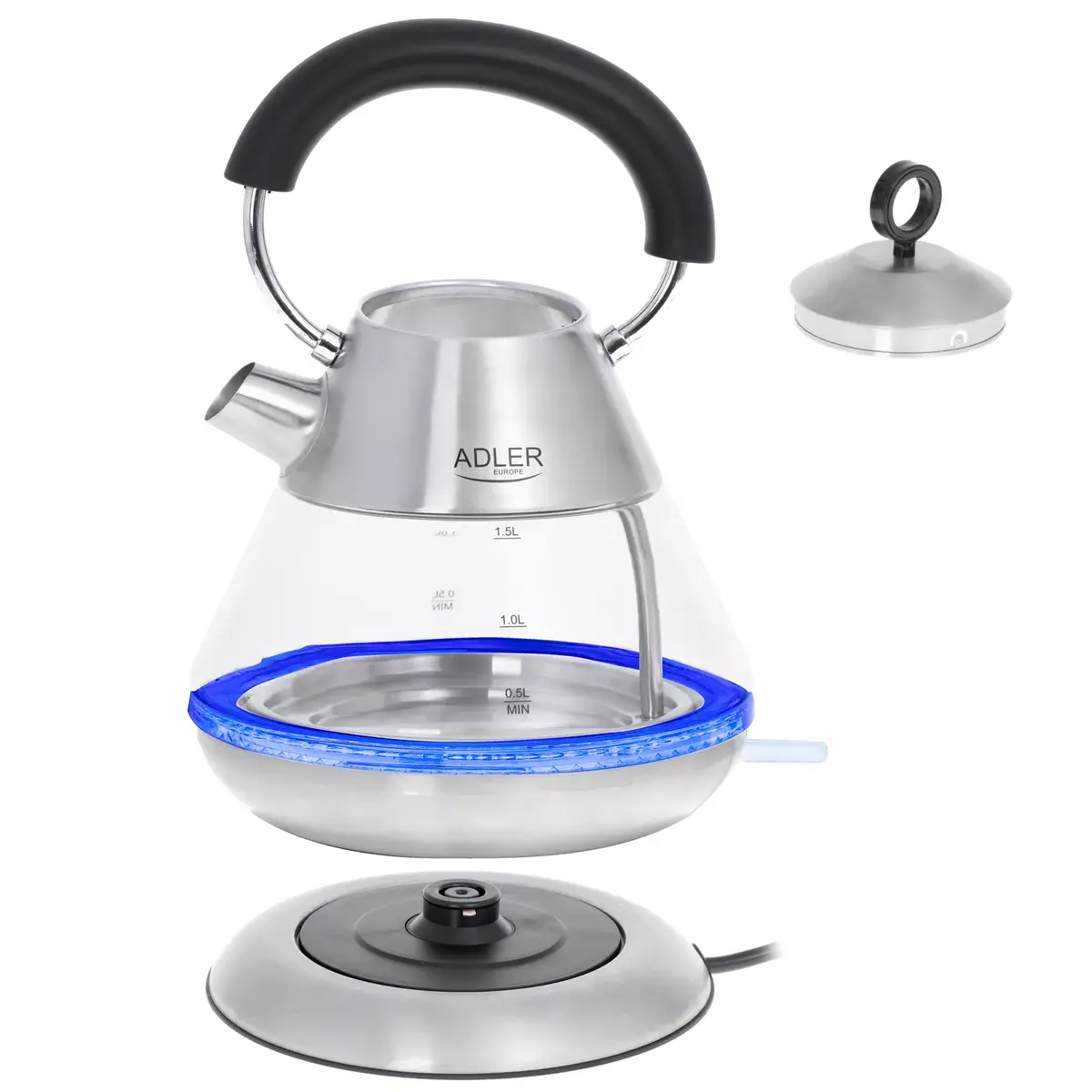 Electric kettle Adler 1.5 L 1850 W AD 1282 Photo 5