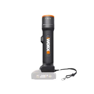Фонарь WORX WX027.9 универсальный LED, черно-оранжевый, 9.2 В, режим SOS, кнопочное управление