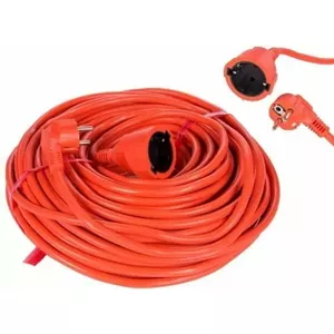 Retractable extension cable VERTEX PZO20M — 20 m, 3×2.5 mm², Type E, orange