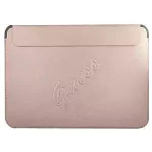 Laptop sleeve GUESS GUCS13PUSASPI 13-inch, pink Saffiano finish