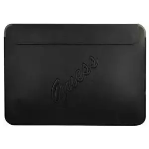 Laptop sleeve GUESS GUCS13PUSASBK — 13-inch black Saffiano synthetic leather