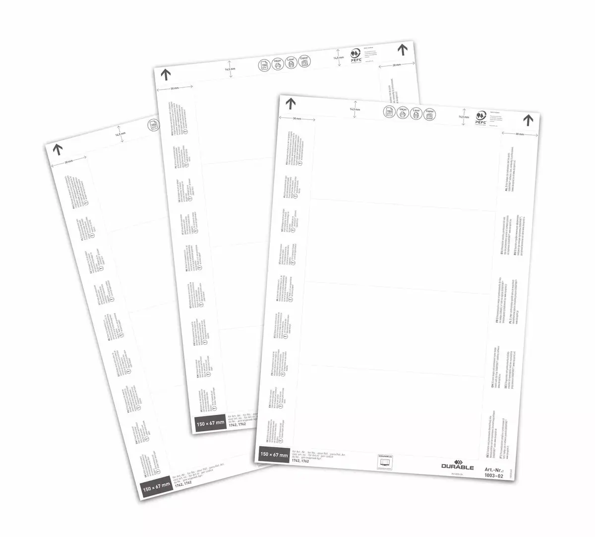 Durable 100302 Universal Non-Adhesive Labels Photo 2