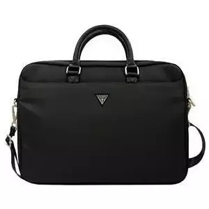 Portatīvā datora soma GUESS GUCB15NTMLBK 16" melna neilona ar trijstūra logotipu