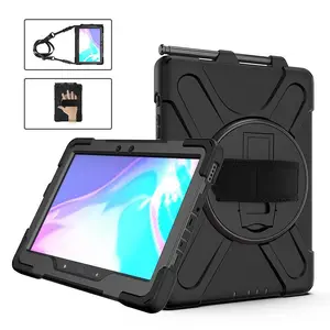 eSTUFF CHICAGO Full Body Defender Vāciņš priekš Samsung Galaxy Tab Active Pro un Active 4 Pro Melns Polikarbonāts