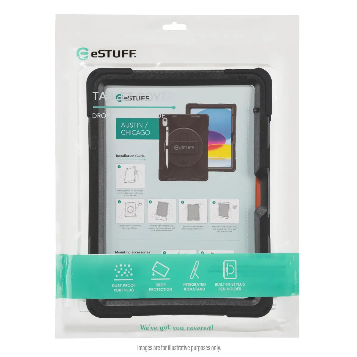 eSTUFF CHICAGO Vāciņš priekš Samsung Galaxy Tab Active Pro Photo 6