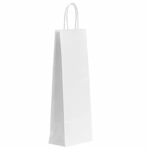 PaperSeal paper bottle bag TWIST 140x80x390 mm white
