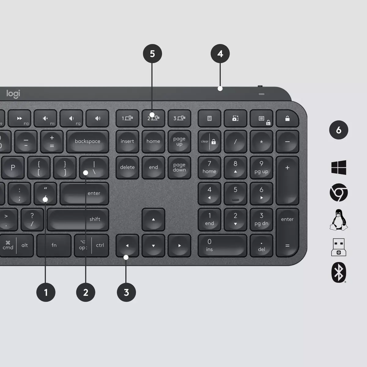 Клавиатура Logitech MX Master Keys for Business Photo 6