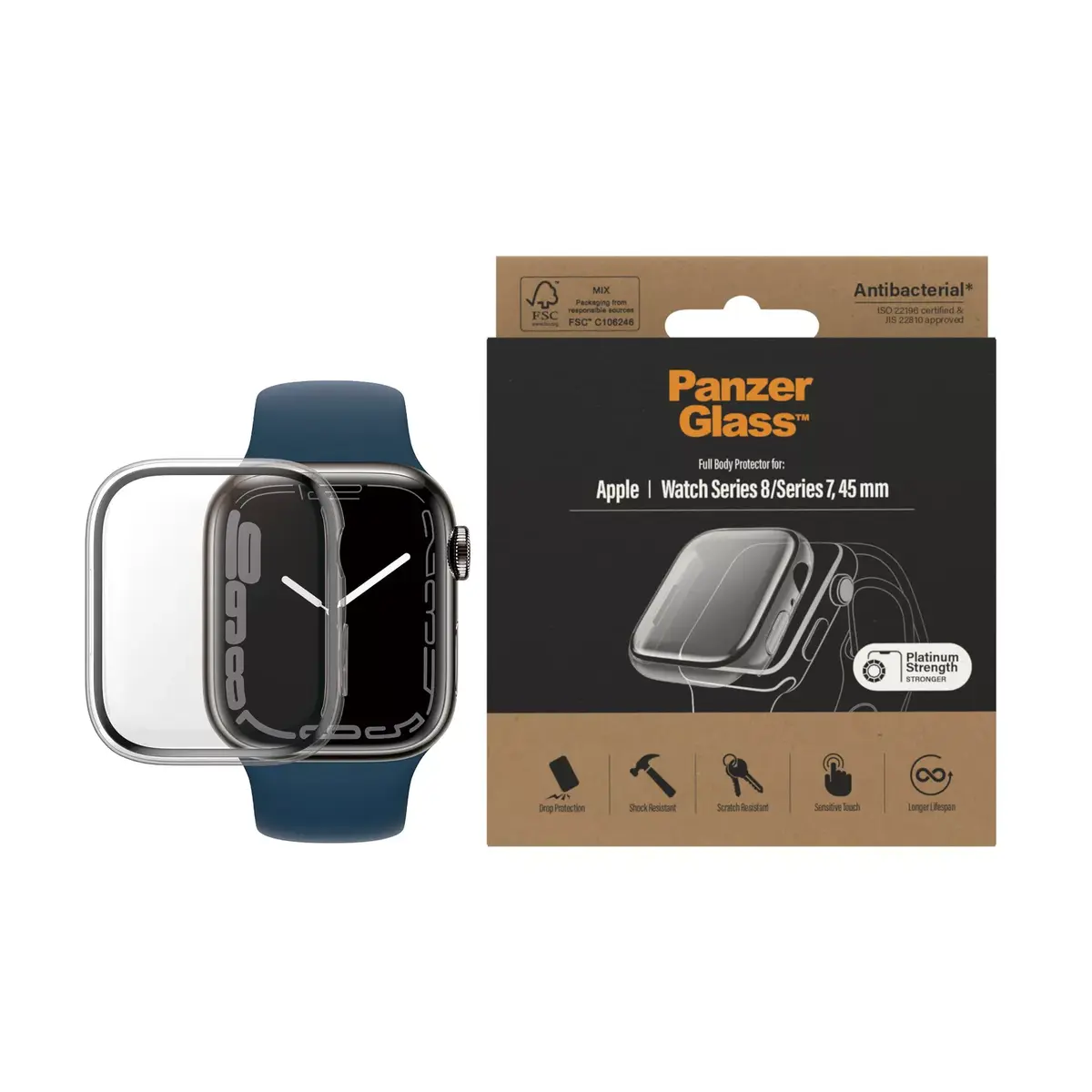 Ekrāna aizsargs PanzerGlass Apple Watch Series 9 8 7 Photo 2
