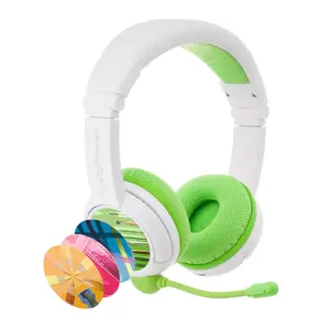 Austiņas headset buddy phones School+ — vadu un bezvadu Bluetooth, USB-C, apkārtējas (circumaural), 20–20000 Hz, 147 g, zaļi/baltas