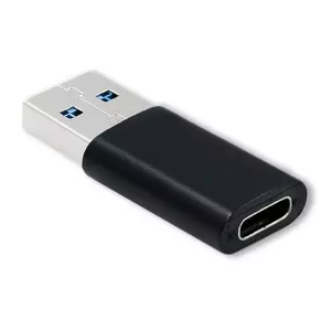 USB-C to USB adapter QOLTEC 50583 — USB female to USB-C male, black