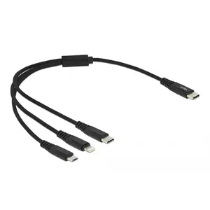 USB Charging Cable DeLOCK 3 in 1 USB Type-C to Lightning Micro USB 30 cm