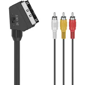 AV kabelis HAMA Classic Line SCART uz 3x RCA, 1,5 m