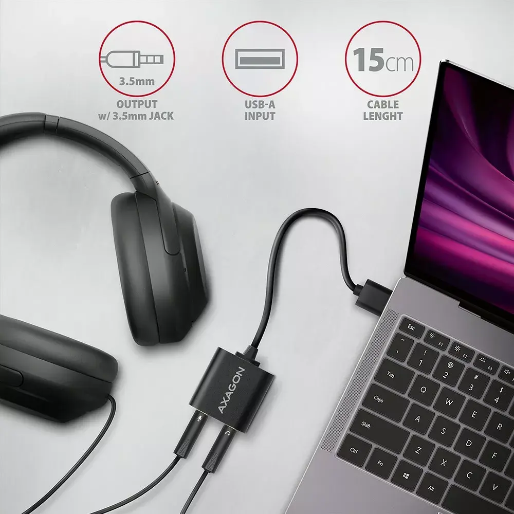 AXAGON ADA-12 внешний USB аудио адаптер Photo 7
