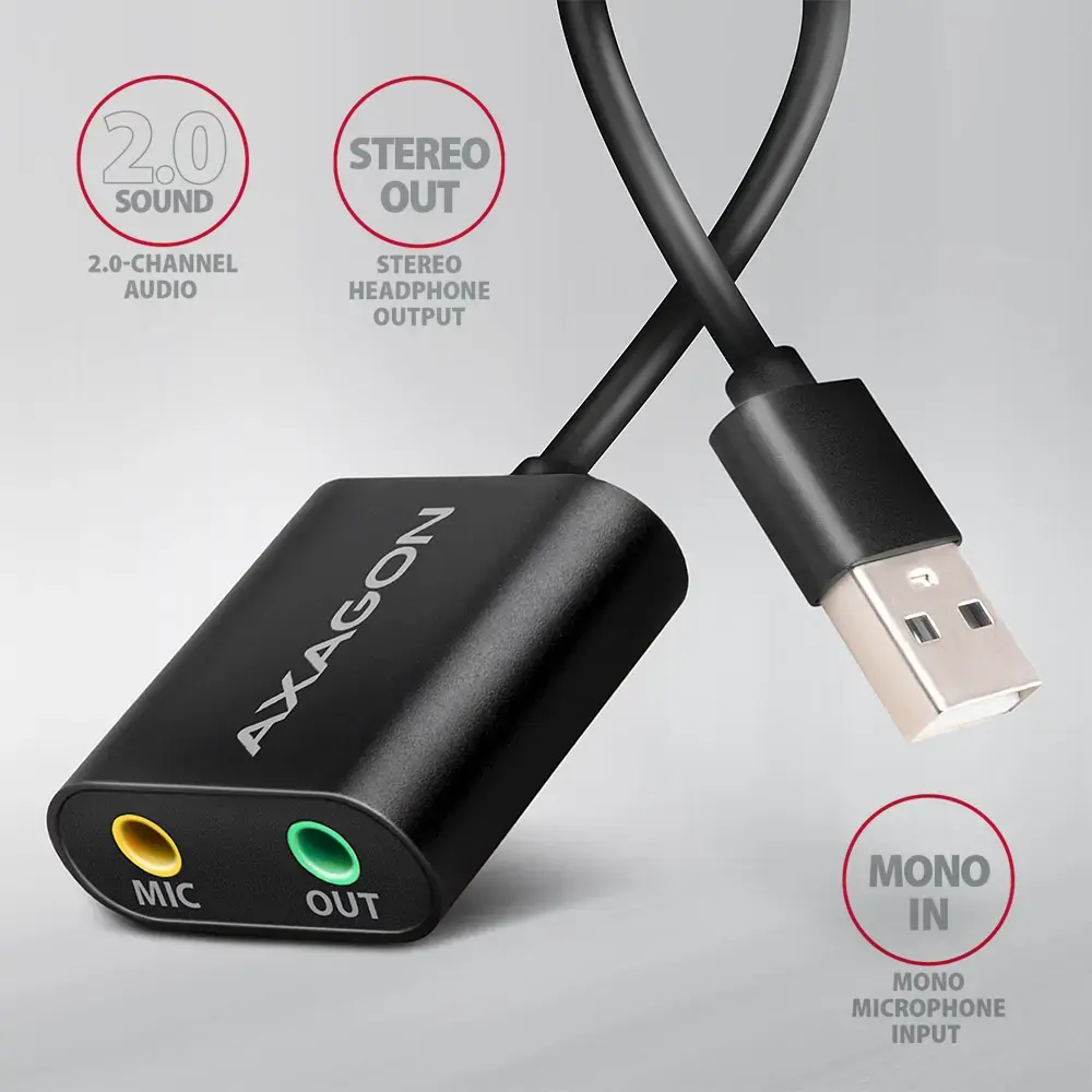 AXAGON ADA-12 External USB Sound Card Photo 2