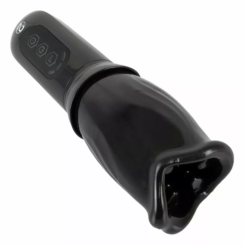 Masturbator Stroker Rotating Silicone Black Photo 2