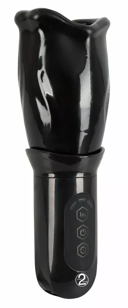Masturbator Stroker Rotating Silicone Black Photo 3