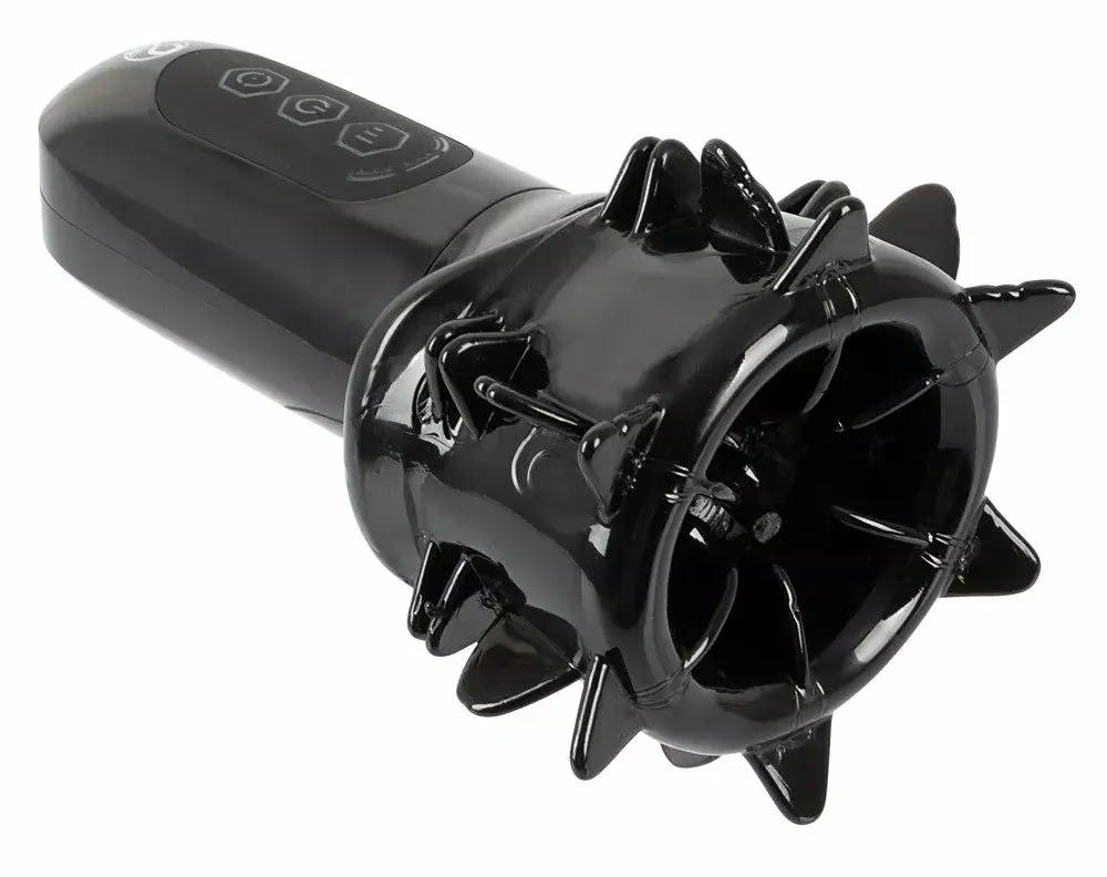 Masturbator Stroker Rotating Silicone Black Photo 7