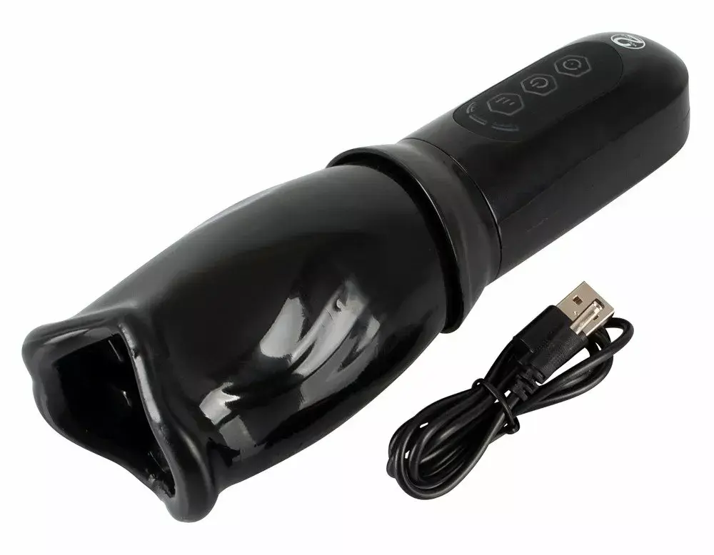 Masturbator Stroker Rotating Silicone Black Photo 8