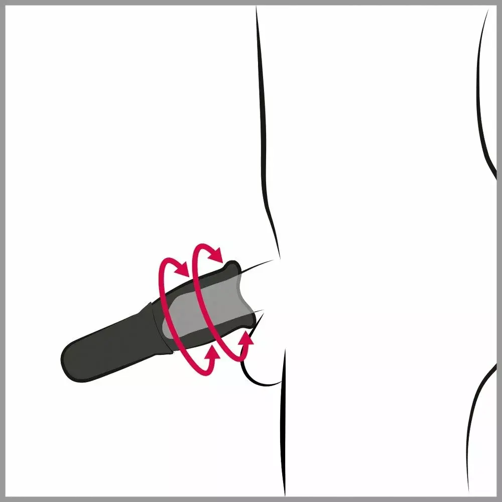 Masturbator Stroker Rotating Silicone Black Photo 10