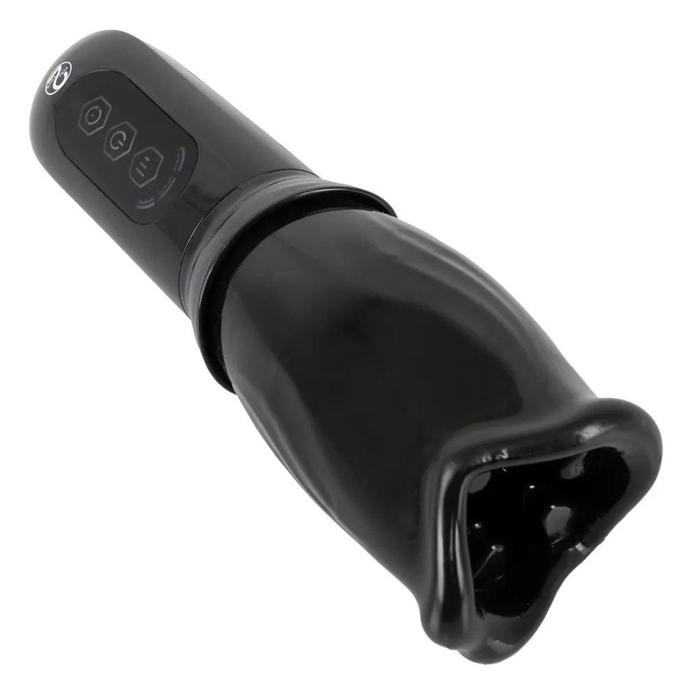 Masturbator Stroker Rotating Silicone Black Photo 2