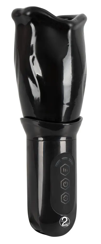 Masturbator Stroker Rotating Silicone Black Photo 3