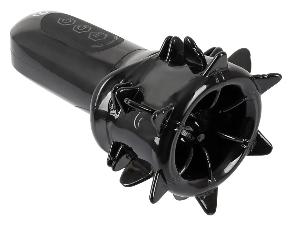 Masturbator Stroker Rotating Silicone Black Photo 7