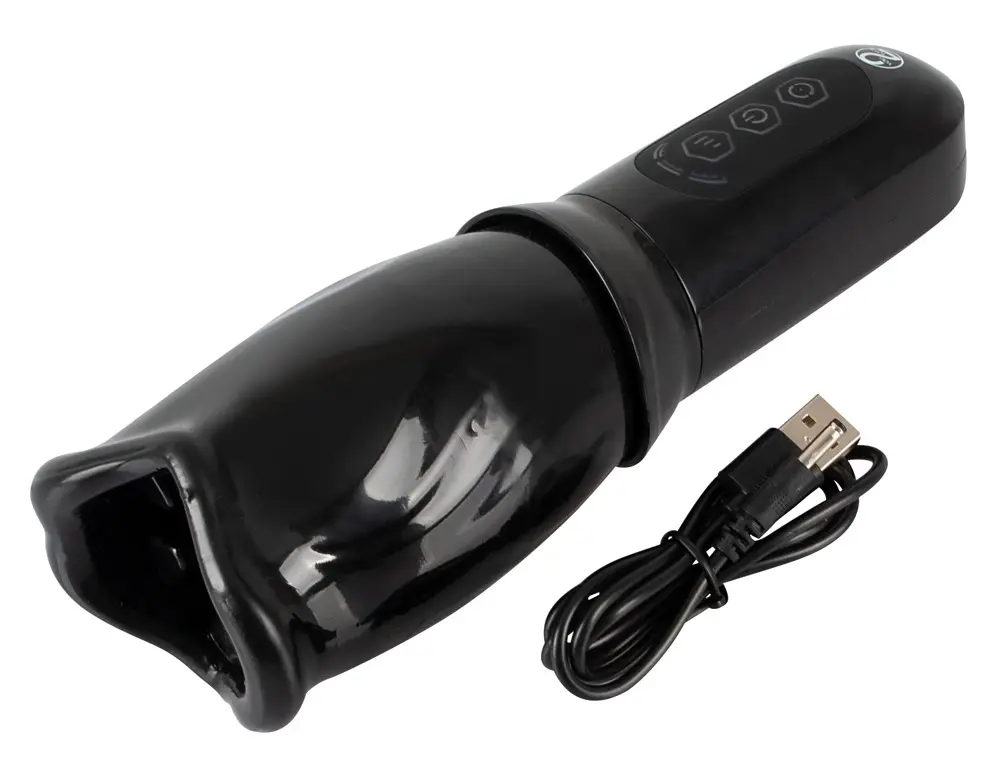 Masturbator Stroker Rotating Silicone Black Photo 8