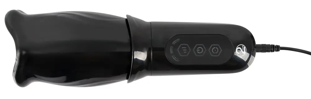 Masturbator Stroker Rotating Silicone Black Photo 9