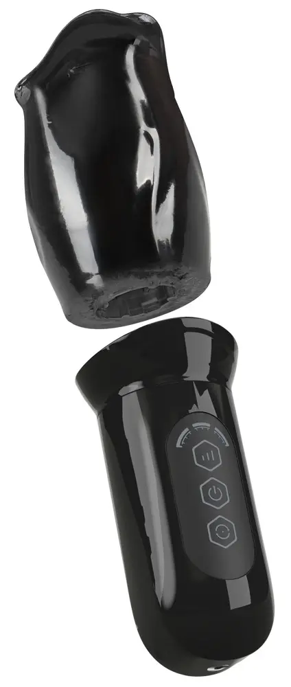 Masturbator Stroker Rotating Silicone Black Photo 10
