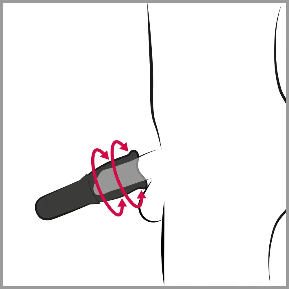 Masturbator Stroker Rotating Silicone Black Photo 12