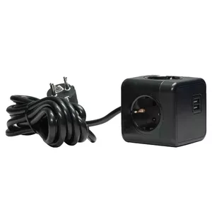 Удлинитель Microconnect GRUCUBE2USB-B3 3м 3 розетки Черный