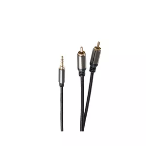 Аудиокабель ShiverPeaks BS20-32255 2.5м 3.5мм 2 x RCA Черный