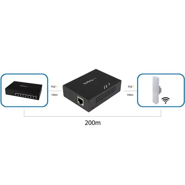 Tīkla atkārtotājs StarTech.com 1-Port Gigabit PoE+ Extender Photo 4