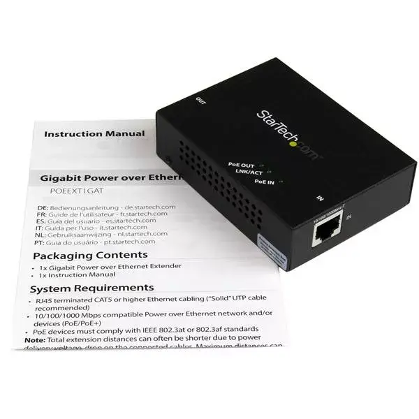 Tīkla atkārtotājs StarTech.com 1-Port Gigabit PoE+ Extender Photo 6
