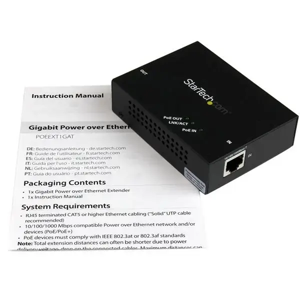 StarTech POEEXT1GAT gigabitu PoE+ pagarinātājs Photo 6