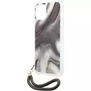 Жёсткий чехол GUESS для iPhone 12 mini 5.4" — Marble Collection, серый