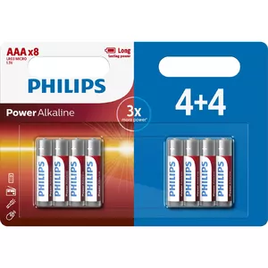 Battery Philips LR03P8BP/10 AAA 1.5 V Alkaline rechargeable pack of 8
