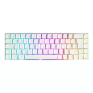 Mechanical gaming keyboard DELTACO GAM-100-W-DE 65% 68 keys USB + Bluetooth QWERTZ German RGB white 1.8 m cable