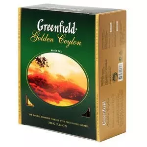 Чай GREENFIELD Golden Ceylon черный, 100х2г.