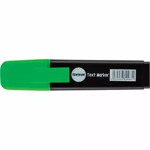 Marker Centrum 200-13778, slanted chisel tip, line width 1–5 mm, fluorescent green