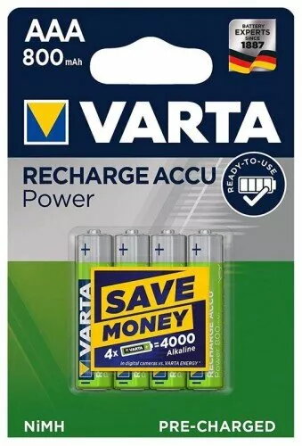 Uzlādējamas AAAA baterijas Varta READY2USE AKAAA