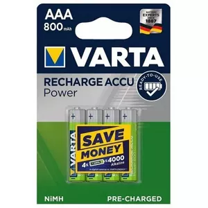 Rechargeable AAAA Batteries Varta READY2USE AKAAA.V4 800 mAh 4-pack